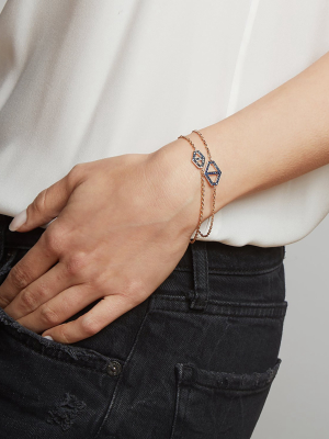 Blue Sapphire Hexagon Bracelet