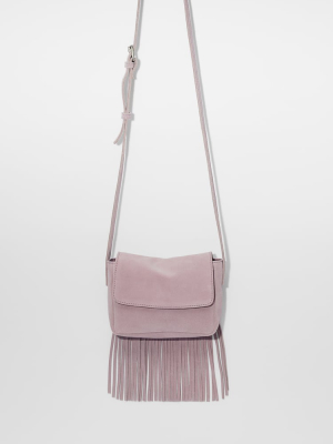 Fringed Leather Crossbody Bag