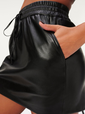 Better Than Leather Mini Skirt | Black001