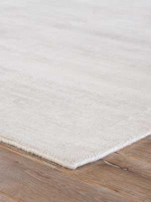 Yasmin Handmade Solid White Area Rug