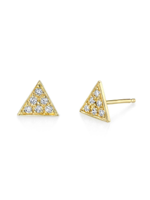 Pave Triangle Studs