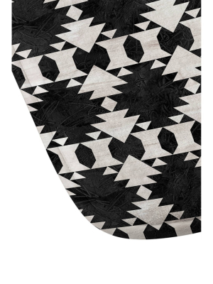 Schatzi Brown Kilim Kind Memory Foam Bath Mat Black/white - Deny Designs