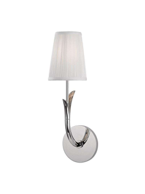 Deering 1 Light Wall Sconce Polished Nickel