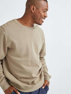 Richer Poorer Men's Recycled Fleece Crew Sweatshirt - Warm Grey