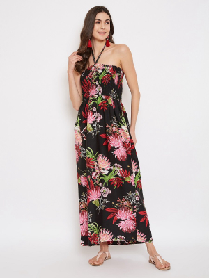 Trendy Polyester Flora Tubedress - Plus