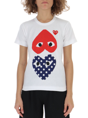 Comme Des Garçons Play Logo Print T-shirt