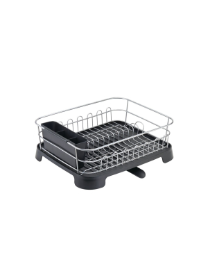 Mdesign Large Kitchen Counter Dish Drying Rack With Swivel Spout