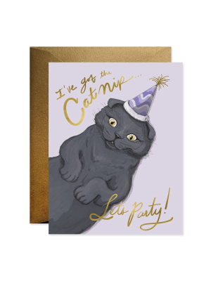 Catnip Party Time Cat Card - Gj5