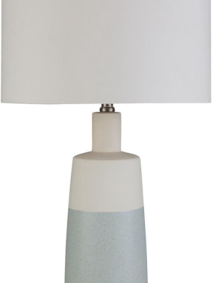 Healey Table Lamp In Ice Blue & Light Gray