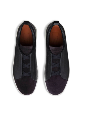 Zegna Leather/suede Low Top Sneaker