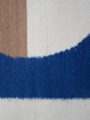 Luna Circle Wool Rug - Blue