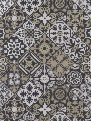 Cervo Wallpaper In Black And Brown From The Manarola Collection By Osborne & Little