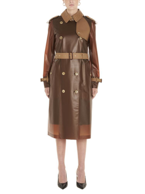 Burberry Gifford Collared Belted Double Breasted Trench Coat