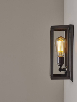 Small Box Wall Light With Internal Glass