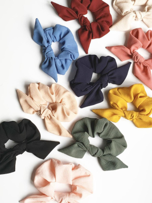 Crepe Chiffon Knot Scrunchie – Assorted Colors