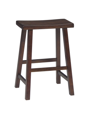 24" Davis Saddle Seat Counter Height Barstool - International Concepts