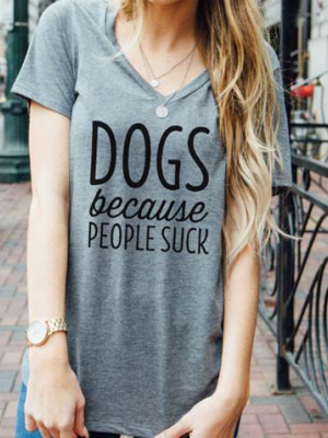 Dogs Because People Suck Tshirt