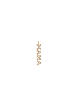 14k Single Full Pavé Diamond Mama Charm