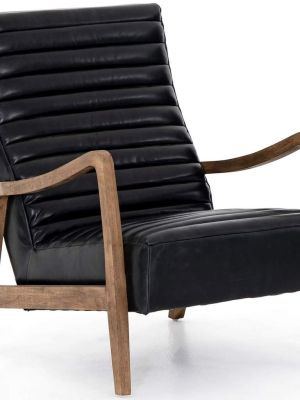 Chance Leather Chair, Dakota Black