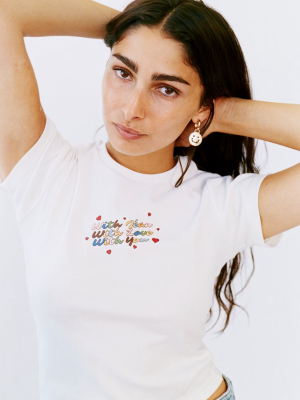 With Love Tee | White/multi