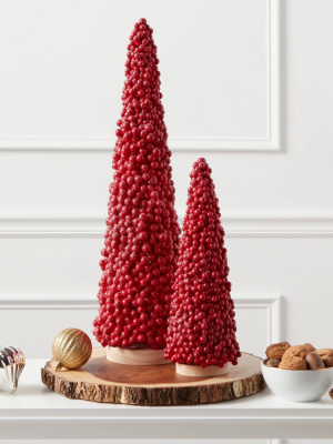 Artificial Berry Cone Tree Red - Threshold™