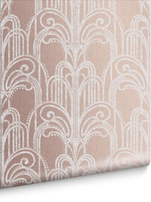 Art Deco Wallpaper In Rose Gold From The Exclusives Collection By Graham & Brown