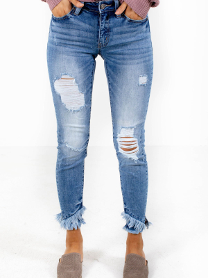 Undercover Babe Distressed Denim Kancan Jeans - Blue