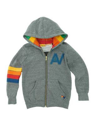 Kid's Signature Zip Hoodie - Heather Grey