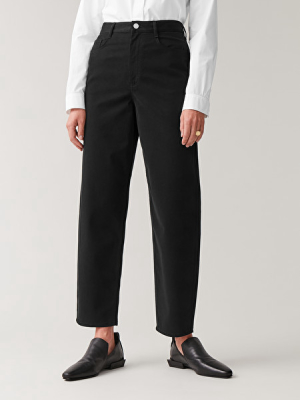 High-waisted Cotton Pants