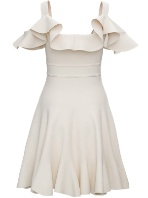 Alexander Mcqueen Frilled Mini Dress