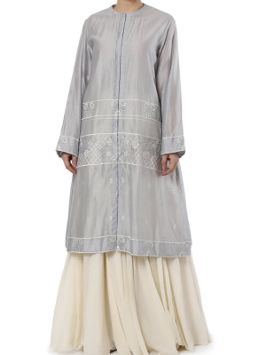 Embroidered Kurta With Slip Dress