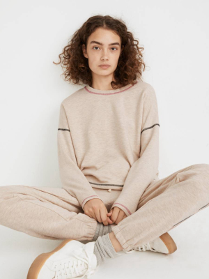 Mwl Superbrushed Contrast-stitched Easygoing Sweatshirt