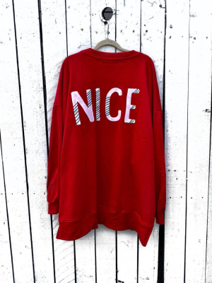 'nice' Painted Sweatshirt
