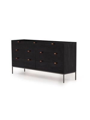 Trey 7 Drawer Dresser - Black