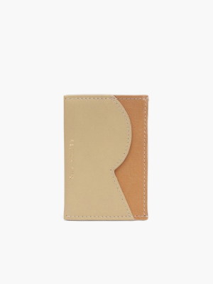 Rp Card Holder Leather Beige + Tan + Ivory