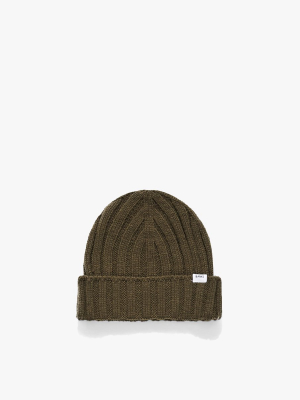 Drown Beanie In Utility Green