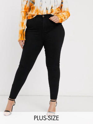 River Island Plus Kaia Skinny Jeans In Black