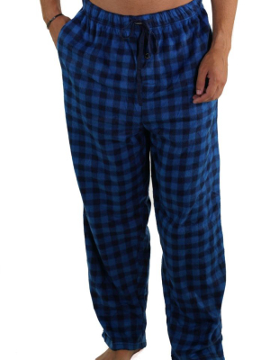 Men's Minky Fleece Sleep Pants - Blue Plaid