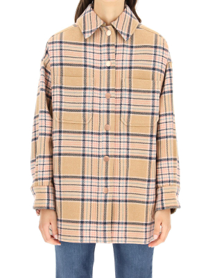 See By Chloé Check Oversized Shirt Coat