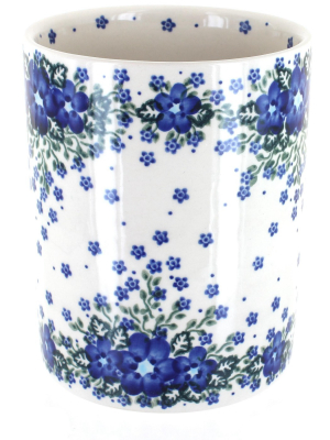 Blue Rose Polish Pottery Melanie Utensil Jar