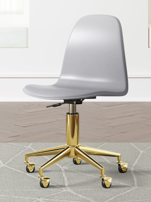 Kids Class Act Light Grey & Gold Desk Chair