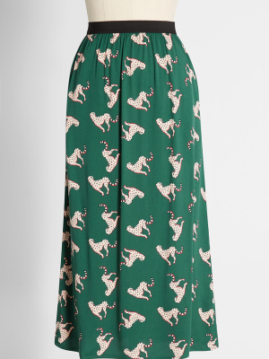 Can't Cat-ch Me Midi Skirt