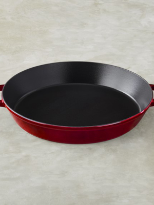 Staub Cast-iron Paella Pan, Cherry