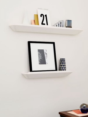 Slim Floating Picture Ledge - White