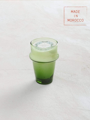 Moroccan Mint Tall Green Glass Candle