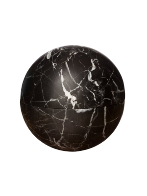 Medium Black Marble Sphere Box