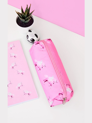 Prettylittlething Pink Unicorn Pencil Case