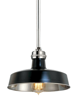 Hudson Valley Lighting Hudson Falls Pendant - Black & Polished Nickel