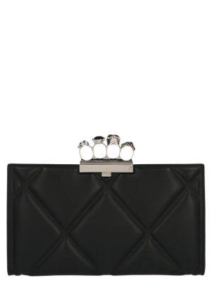 Alexander Mcqueen Quilted Four-ring Clutch