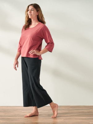 Solstice Wide Leg Crop Pants - Deep Graphite